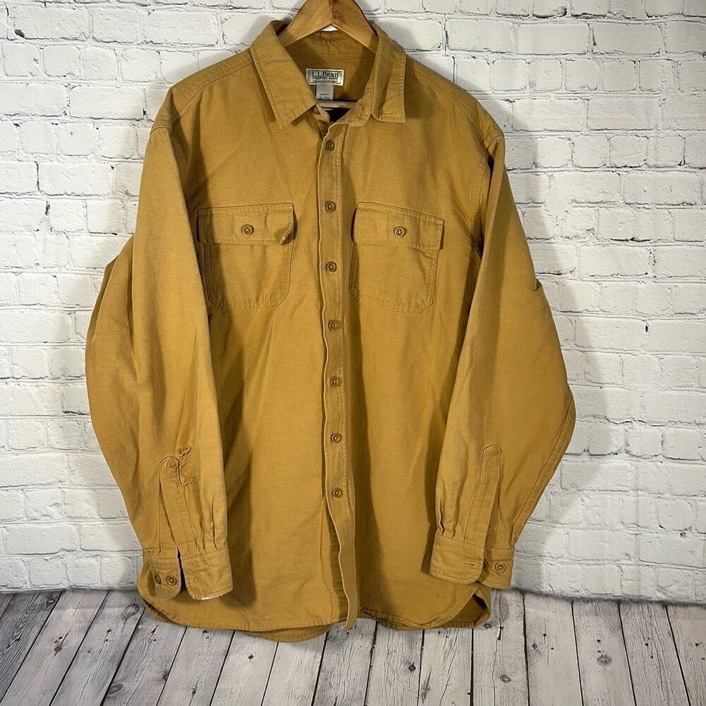 LL Bean Item 187924 Chamois Shirt Flannel Shirt Traditional Fit XL Tall FLAW!!